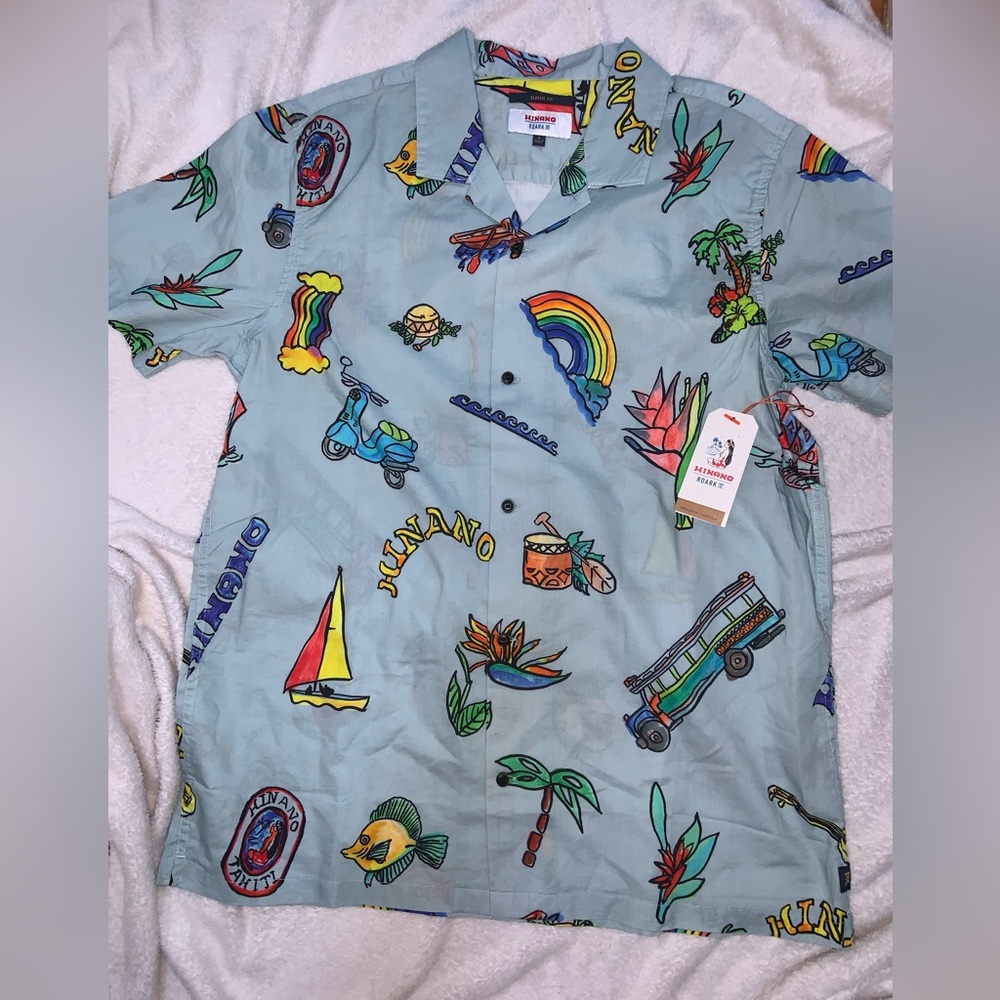 Roark Gonzo Camp Collar Shirt L